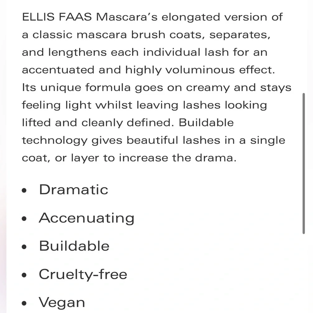 NIB ELLIS FAAS Mascara Full Size Black